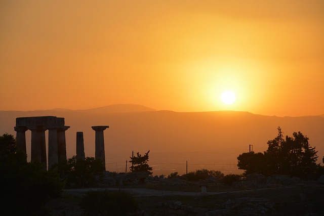 Sunset at Sunion